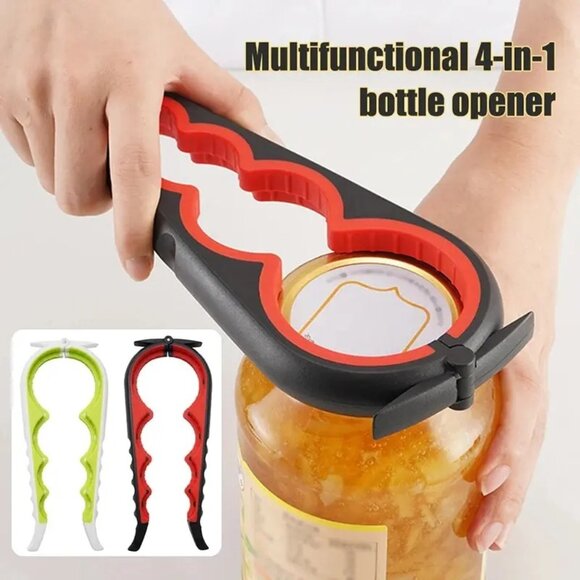 Can Opener Multi Functional Four In One Beverage Bottle Opener Cap Twister Four - Picture 1 of 5